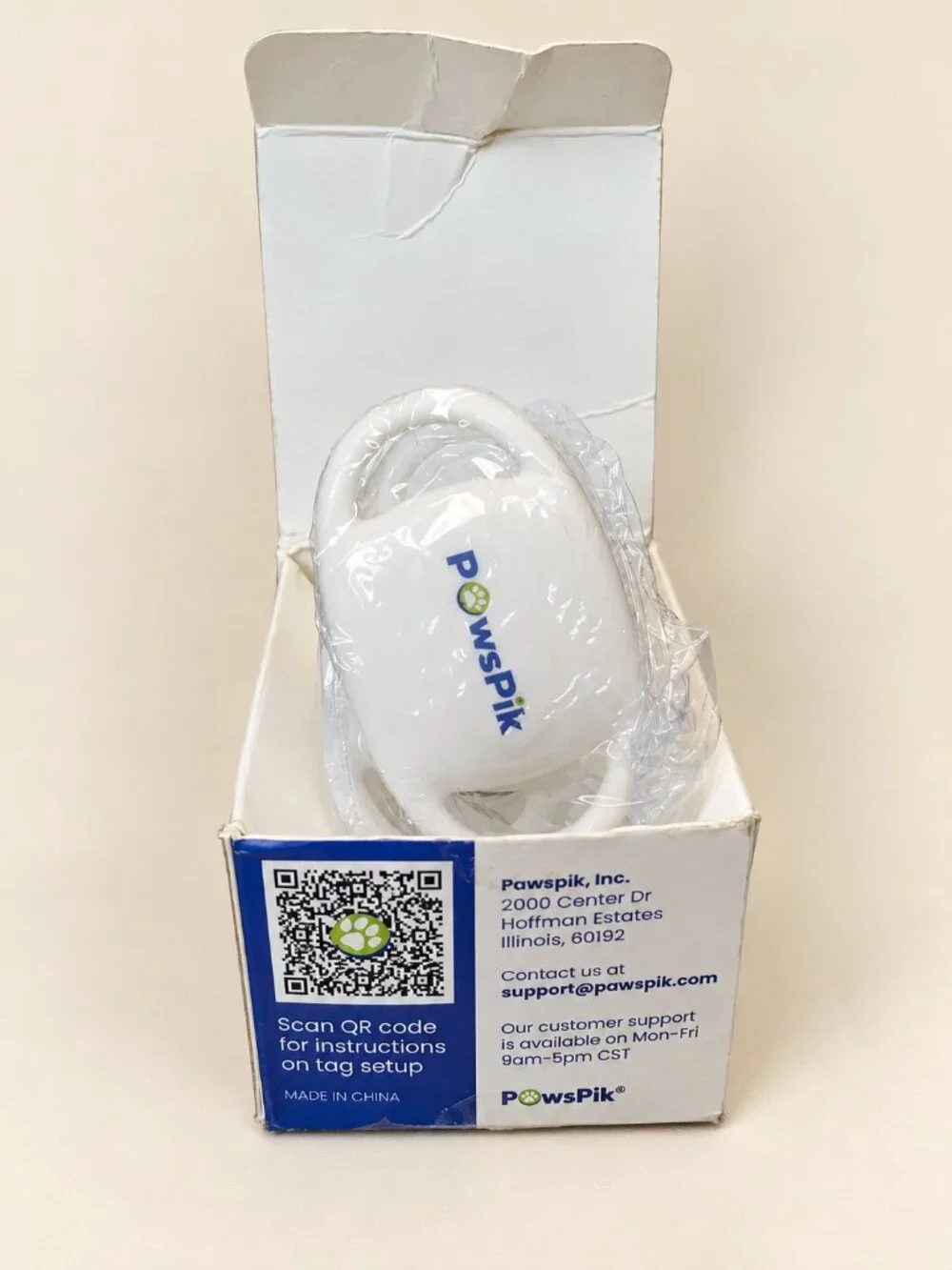 PAWSPIK Official RFID Microchip Feeder Collar Tags, Sealed, Set of 2, White